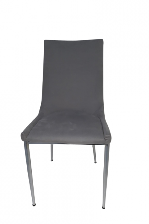 Sandalye ST SAMBA Metal Çelik Nikelaj  GRİ renk 4 Adet Kaliteli kumaş El Yapım
