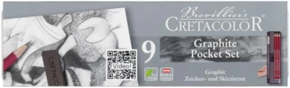 Cretacolor Graphite Eskiz Seti 9'lu Metal Kutu / 16029 ürün görseli