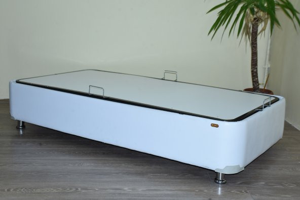 Baza 19339 Beyaz Suni Deri Çelik Kasa 100*200 cm - 2