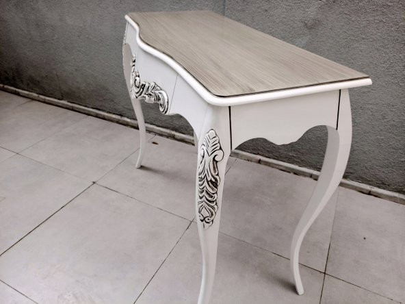 Dresuar 18564 Çekmece Model Kayın El LUX Oymalı Aslan Ayak Nakış Ayna El Yapım - 6
