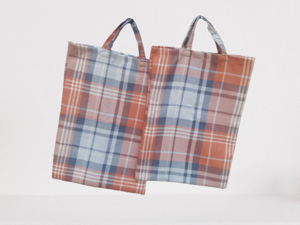 PAZAR ÇANTA 2Ad 18554 Döşemelik Kumaş Renkli Desenli 40kg Taşım Kapasit El Yapım - 2