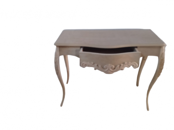 Dresuar 18548 bombe Çekmece Klasik Model Ahşap Kayın Oyma Aslan Ayak HAM El Yapım - Resim 4