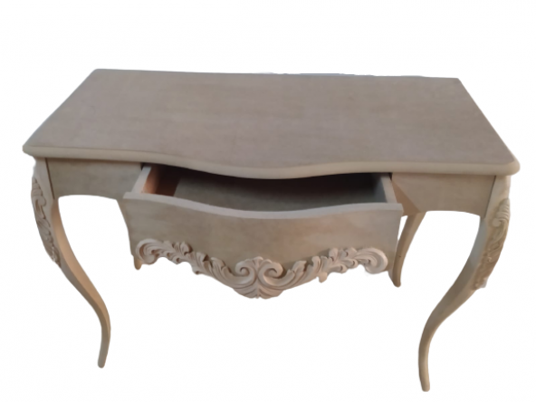 Dresuar 18548 bombe Çekmece Klasik Model Ahşap Kayın Oyma Aslan Ayak HAM El Yapım ürün görseli