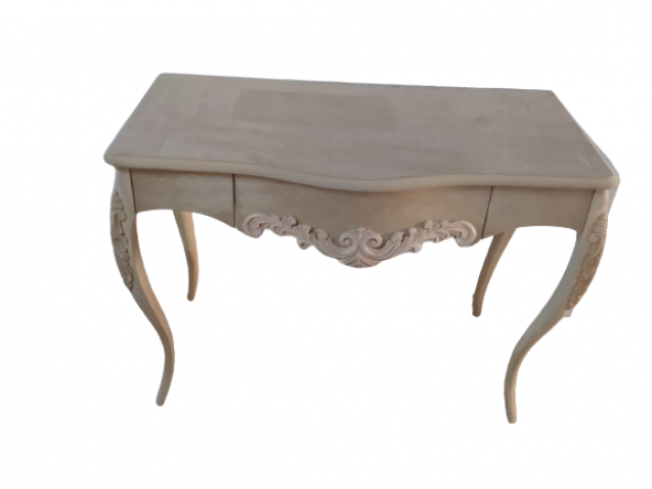 Dresuar 18548 bombe Çekmece Klasik Model Ahşap Kayın Oyma Aslan Ayak HAM El Yapım - Resim 6