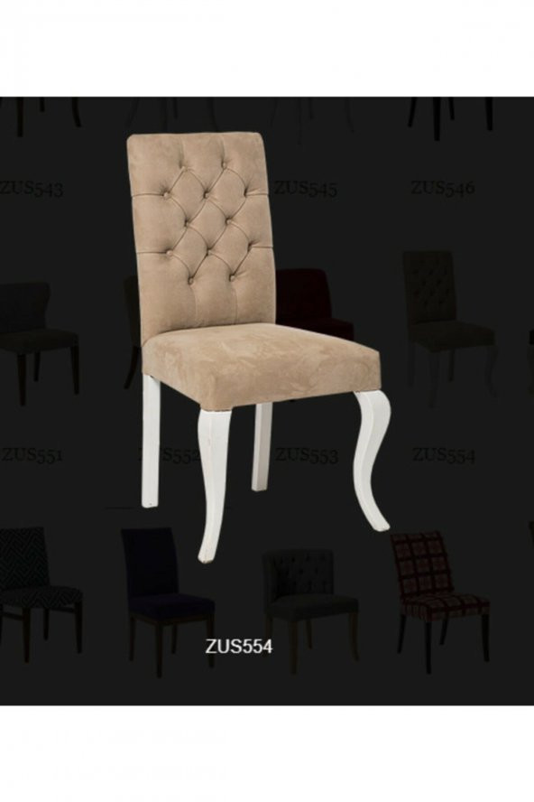 Sandalye 18510 ST Zus074 GİYDİRME model Kayın Avangart Aslan Ayak El Yapım - Resim 4