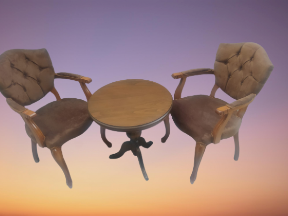 Fiskos-Berjer 18442 Sandalye Kelebek Model Klasik Kayın Aslan ayak Parlak Ceviz - 2