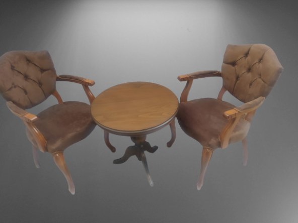 Fiskos-Berjer 18442 Sandalye Kelebek Model Klasik Kayın Aslan ayak Parlak Ceviz - 4