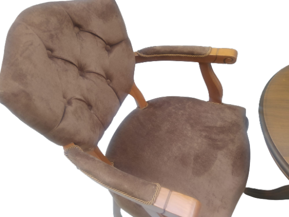 Fiskos-Berjer 18442 Sandalye Kelebek Model Klasik Kayın Aslan ayak Parlak Ceviz - 7