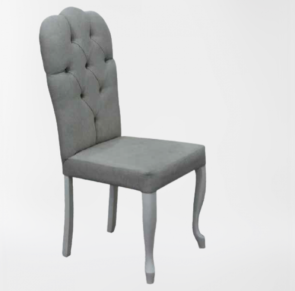 Sandalye ST Dizayn Bianca model Kayın klasik Aslan ayak kapitonel 1 Ad el yapım - Resim 2