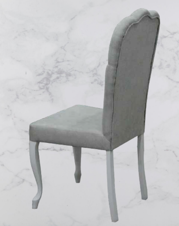 Sandalye ST Dizayn Bianca model Kayın klasik Aslan ayak kapitonel 1 Ad el yapım - Resim 5