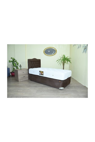 Baza Başlık Yatak 18236 Taytüy Kahve Metal Baza Full Ort Yatak 120*200 El Yapım - 3