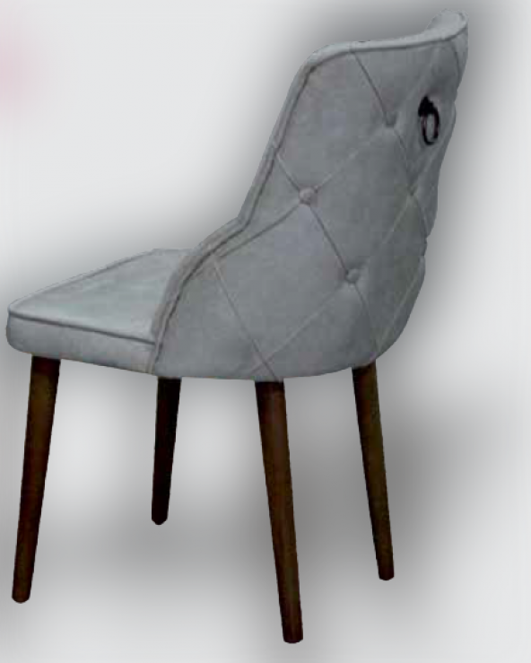 Sandalye ST Dizayn Alya model Kayın Klasik retro ayak giydirme kapitone El yapım - Resim 2