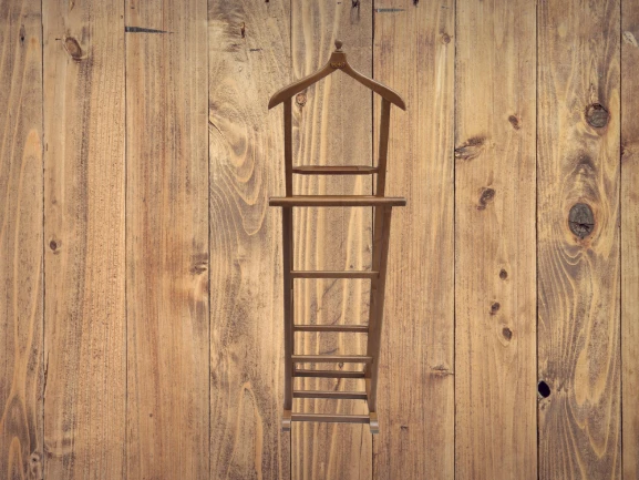 Dilsiz Uşak 18213 Çift TEPE HAVLULUK MODEL Parlak Ceviz Askılık Kayın El Yapım - 2