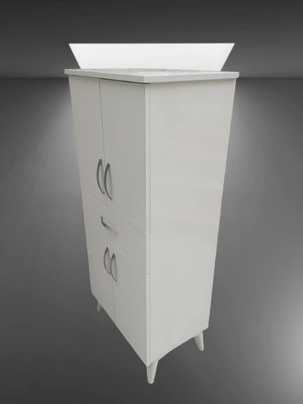 Çok Amaçlı 18209 Dolap BEYAZ Model Hard Parlak Suntalem 130 Demonte 4raf El Yapı - 7