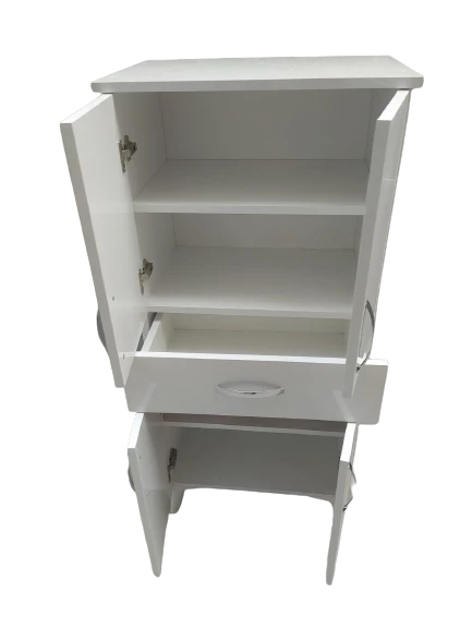 Çok Amaçlı 18209 Dolap BEYAZ Model Hard Parlak Suntalem 130 Demonte 4raf El Yapı - 2