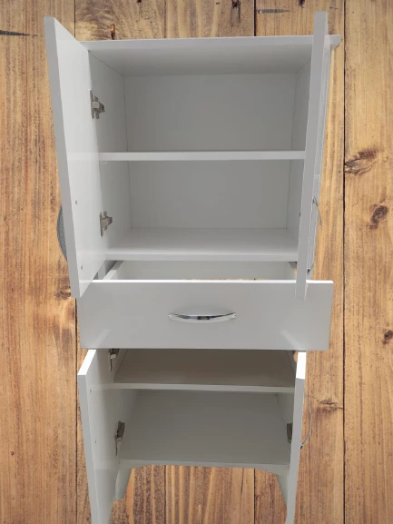 Çok Amaçlı 18209 Dolap BEYAZ Model Hard Parlak Suntalem 130 Demonte 4raf El Yapı - 4