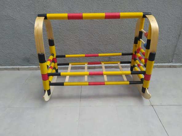 Beşik Bebek18201 NATÜRE Hamak Hafif Sağlam Doğal ağaç Demonte çok Renk Sallanır - 6