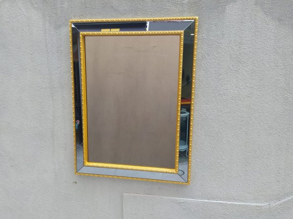 AYNA-Dresuar 18198 HAYAL MODEL Parlak Gold Renk Kayın torna Kutu sevk El Yapım - 3