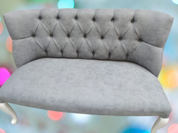 Berjer 18188 ÇAY SET Kayın ASLAN Beyaz masa Kapiton Döşeme Kalite Kumaş El yapım - 6