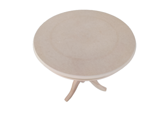 Fiskos 18187 Baba ayak Klasik Model Ahşp Kayın ayak HAM MDF tabla Demont EL Yapım - 4