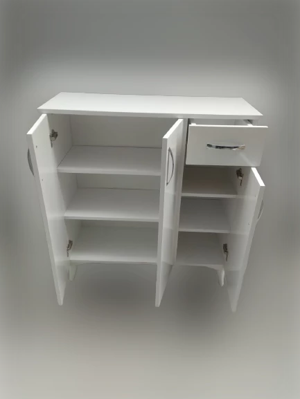 Ayakkabılık 18195 Çok Amaç Model Parlak Beyaz Hard suntalem Demonte 5raf El Yapım - 6