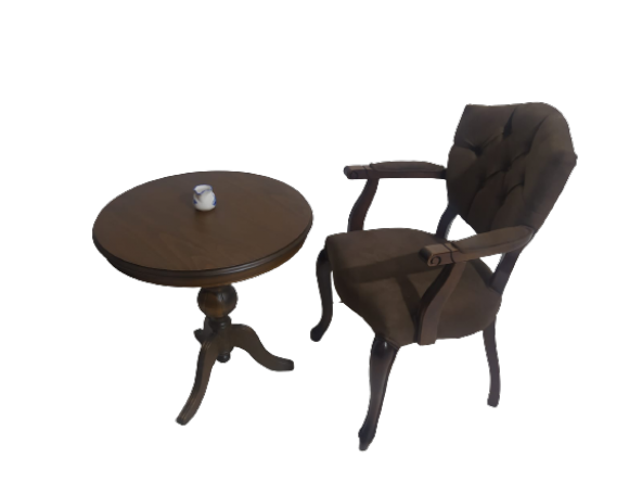 Fiskos-Berjer 18177 Sandalye Kelebek Ceviz renk Babyfac Kapiton Kumaş Aslan ayak