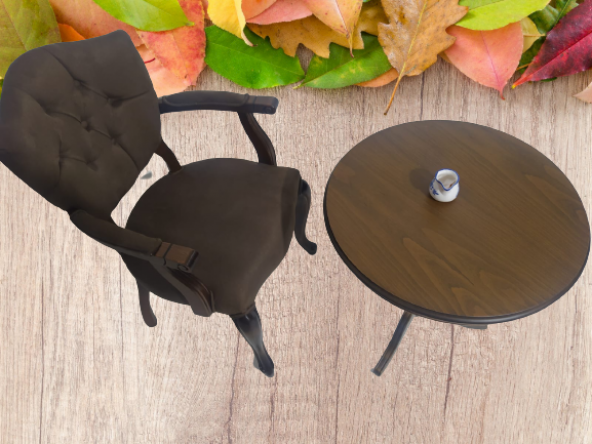 Fiskos-Berjer 18177 Sandalye Kelebek Ceviz renk Babyfac Kapiton Kumaş Aslan ayak - 4