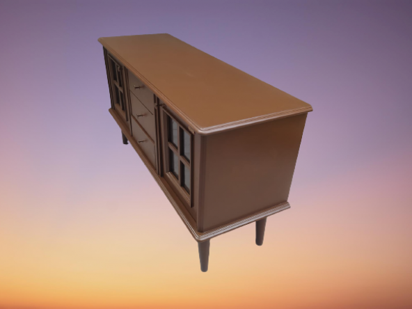 Tv ST Sehpa 18169 Windovs Model Ahşap Kayın Torna RETRO Ayak Ceviz Renk El Yapım - 2