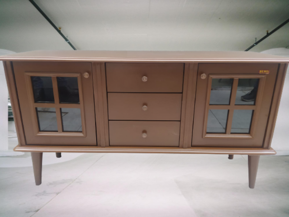 Tv ST Sehpa 18169 Windovs Model Ahşap Kayın Torna RETRO Ayak Ceviz Renk El Yapım - 6