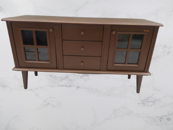 Tv ST Sehpa 18169 Windovs Model Ahşap Kayın Torna RETRO Ayak Ceviz Renk El Yapım - 8