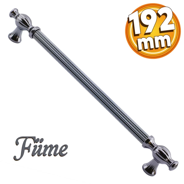 Kesir Mobilya Mutfak Dolabı Çekmece Dolap Kapak Kulpu Kulbu Füme (192 MM-192.2 CM) Metal Kulpları