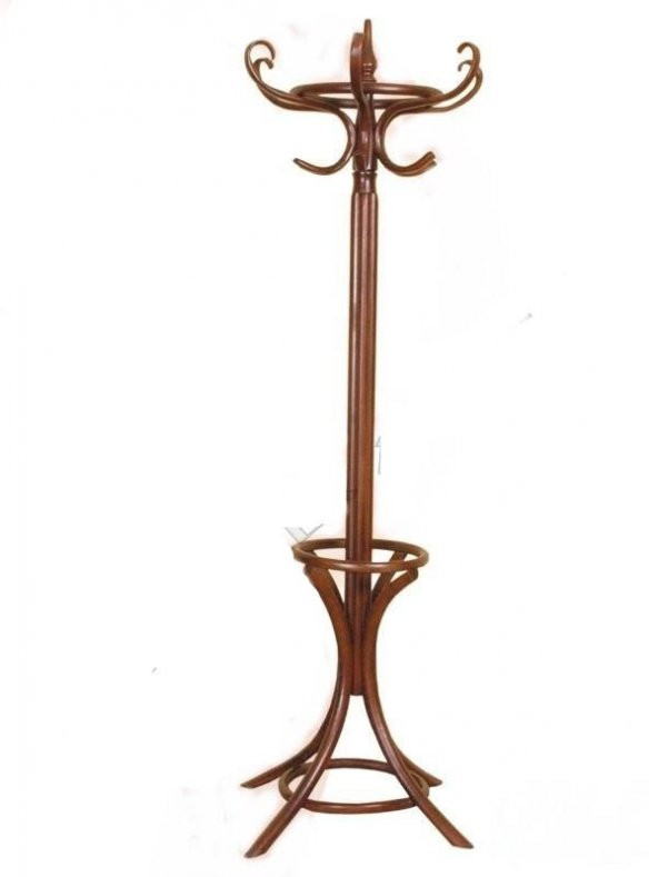 Askılık 18138 Bambu Model Parlak Ceviz Boya Demonte İtinalı Paket kargo El Yapım