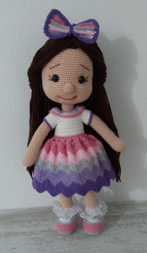 Karnaval Güzeli Bebek Amigurumi Organik Oyuncak - 1