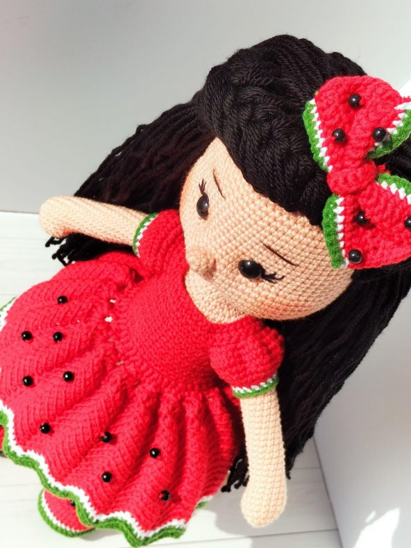 Karpuz Rüyası Karnaval Bebek Amigurumi Organik Oyuncak - 3