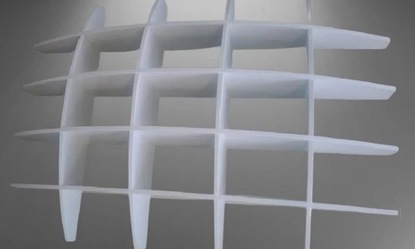 Kitaplık 18107 UZAY Tarz Duvar Monte Kayın Parlak Beyaz Yer kazan Modern Çizgi - 6