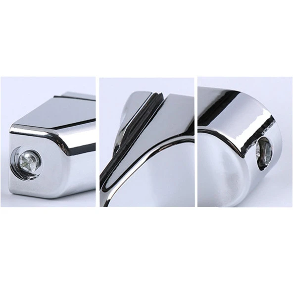 Penguen Ayarlanabilir Etajer Cam Tutucu Ahşap Raf Tutucu Cam Etejeri Krom (1 ÇİFT) - 4