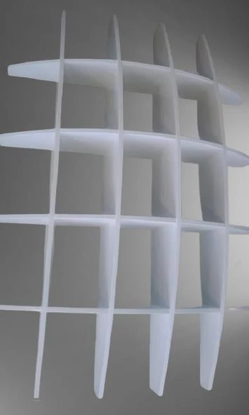 Kitaplık 18107 UZAY Tarz Duvar Monte Kayın Parlak Beyaz Yer kazan Modern Çizgi - 7