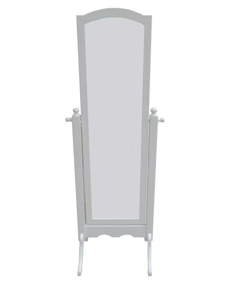 Boy Aynası 18082 Dikdörtgen Model Ahşap Kayın MDF Parlak Beyaz Nature Dekoratif - 6