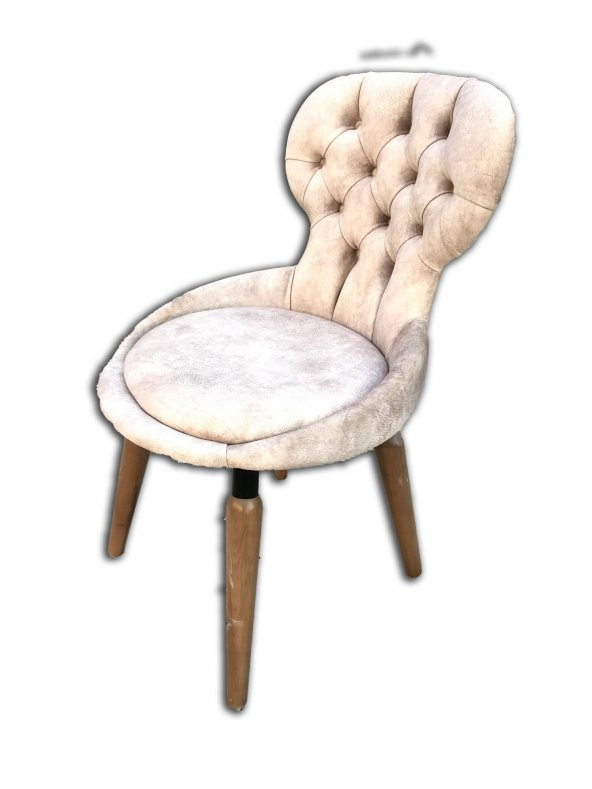 Sandalye ST SULTAN model Kayın Torna RETRO Ayak Kapiton Babyfac kumaş Parlak Cevz