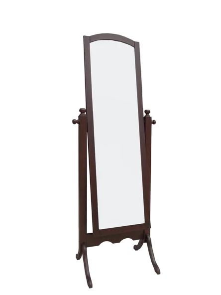 Ayna 18071 Boy Dikdörtgen Ahşap MDF Parlak CEVİZ Nature Boya Dekoratif El Yapım - 3