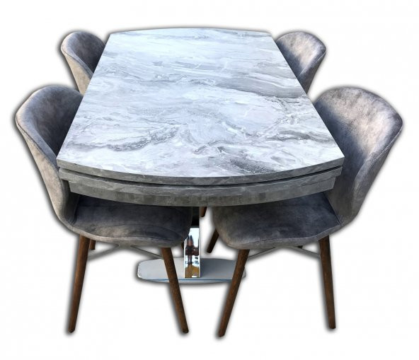 Masa 13713 X Çapraz Metal nikelaj Ayak MDF  açıl tabla Dökme sünger lily sandalye - Resim 2