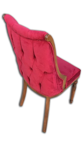 Sandalye 17995 FİTİL Model Kayın İnce RETRO Ayak Kapitone Papel Ortopedik Oturum - Resim 2