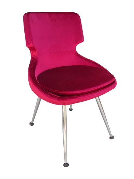 Sandalye 17958 Milenyum Model Metal nikelaj Dökme sünger babyface kumaş El Yapım - Resim 2