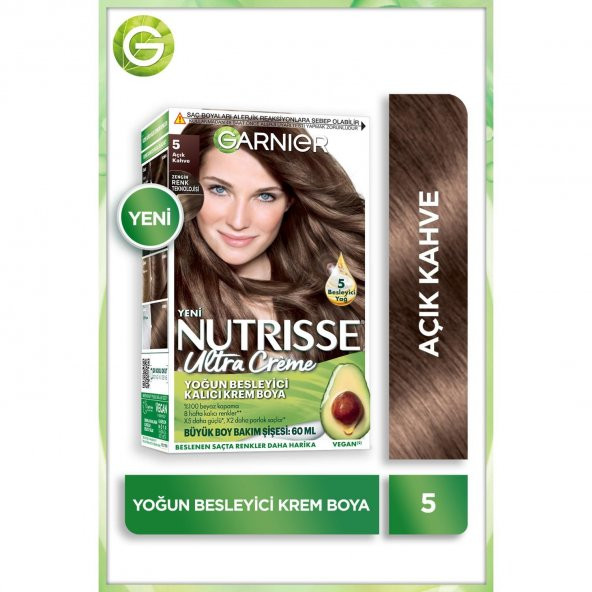 Garnıer Nutrısse Ultra Creme Saç Boyası 5 Açık Kahve