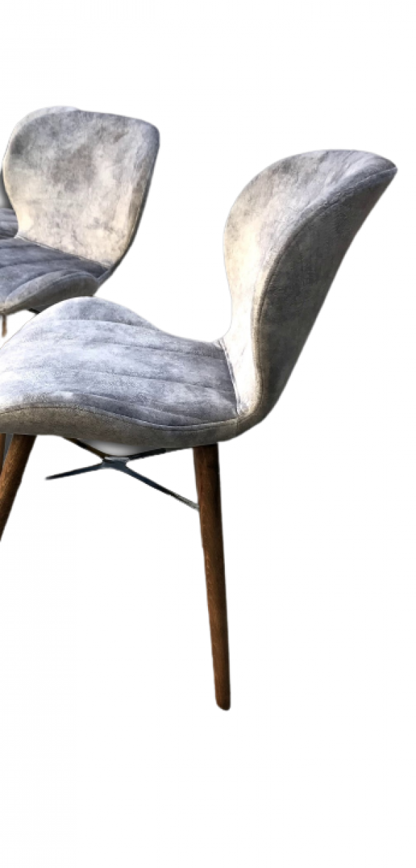 Sandalye 17924 LİLİ Model Kayın RETRO Ceviz Papel Sırt Dökme sünger Ort  El yapım - 3