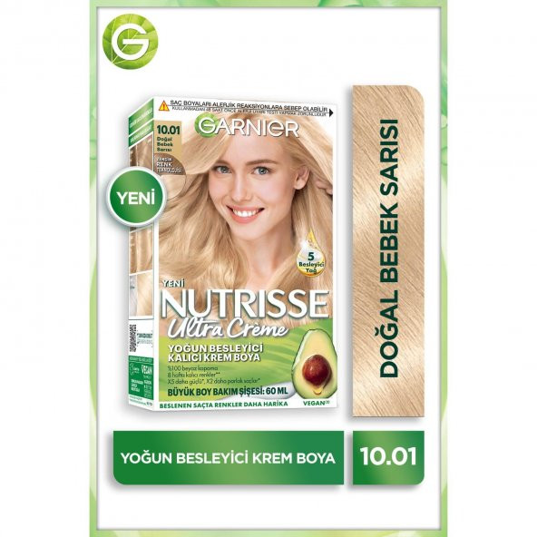 Garnıer Nutrısse Ultra Creme Saç Boyası 10.01 Doğal Bebek Sarısı