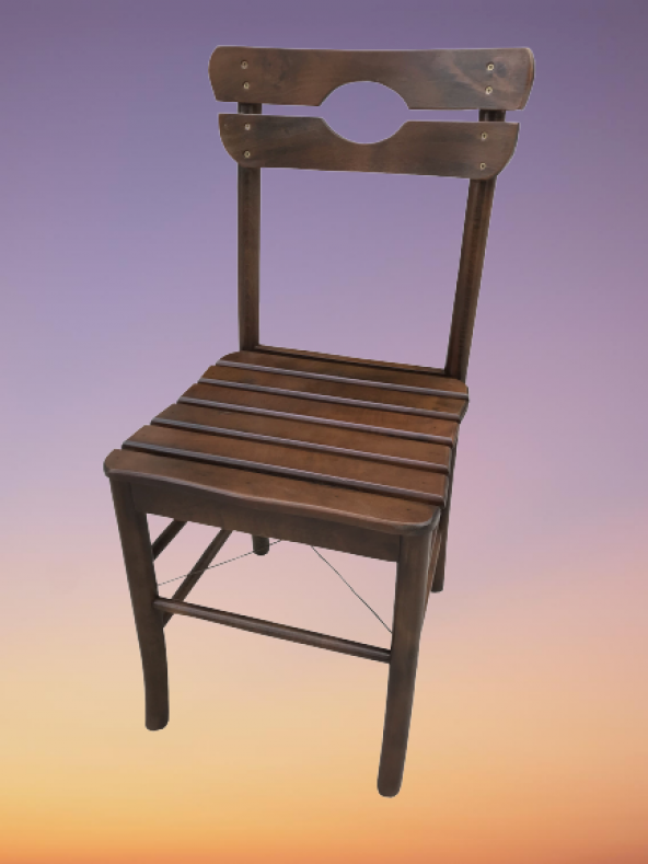 Sandalye 17915 KÖY tip Model Kayın RETRO Ayak Kafes sırt Ceviz Natüre El yapım