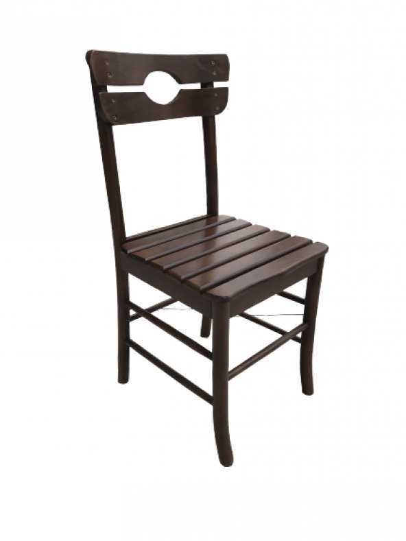 Sandalye 17915 KÖY tip Model Kayın RETRO Ayak Kafes sırt Ceviz Natüre El yapım - 8