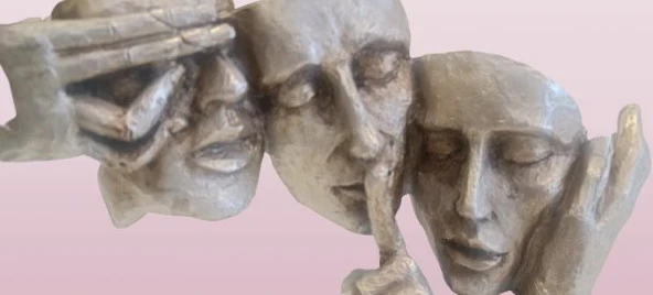 Dekoratif 17895 siyah Model 3Lü Surat gold Görmedim Duymadım Bilmiyorum El yapım - 6