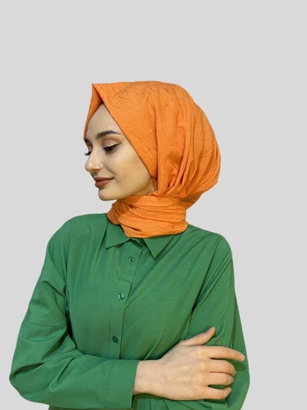 Loryan Scarf Viva Crush Pamuklu Şal 00380  ORANGE ürün görseli
